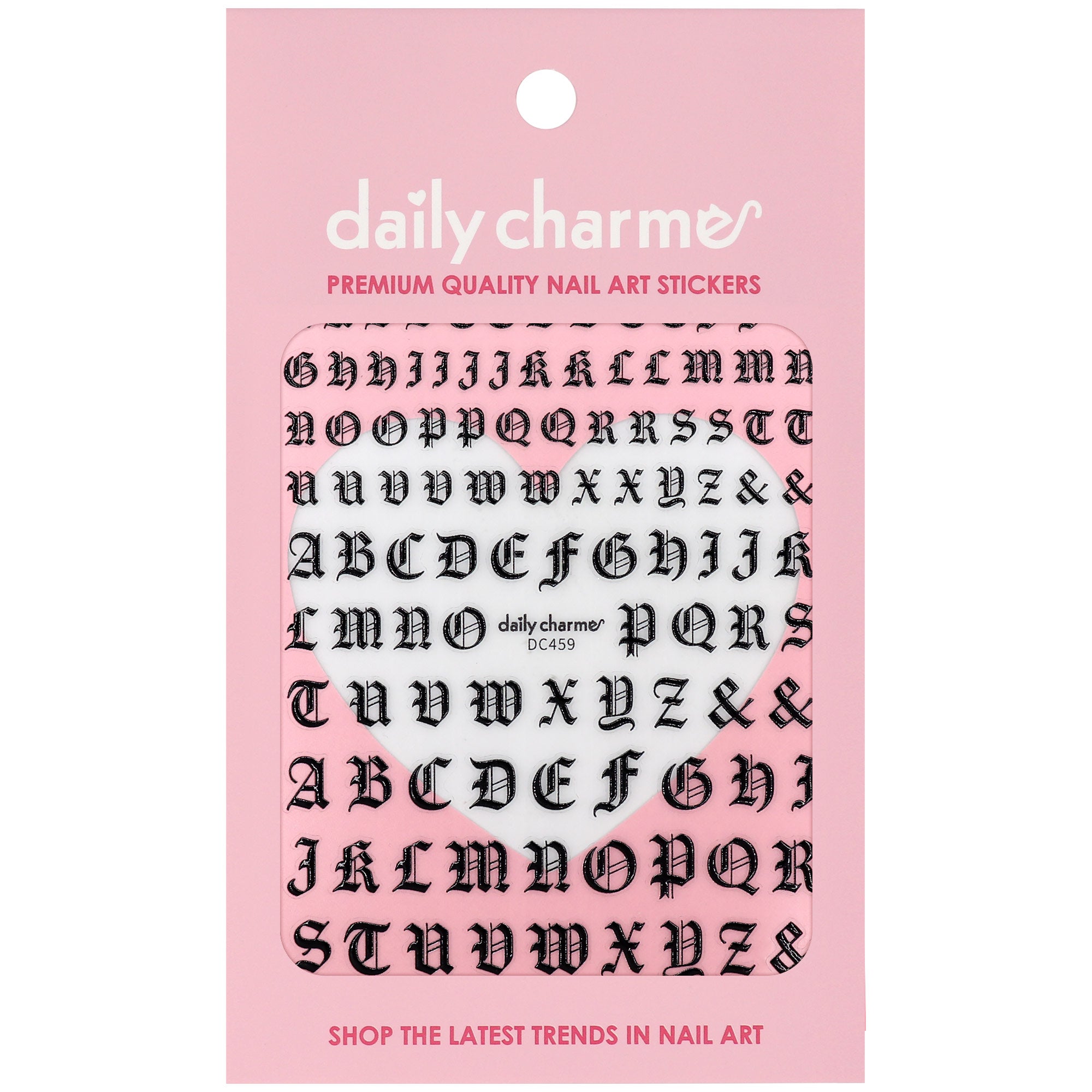 Daily Charme - Nail Art Sticker - Gothic Letters - Nail Art at Beyond Polish