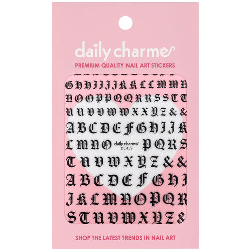 Daily Charme - Nail Art Sticker - Gothic Letters