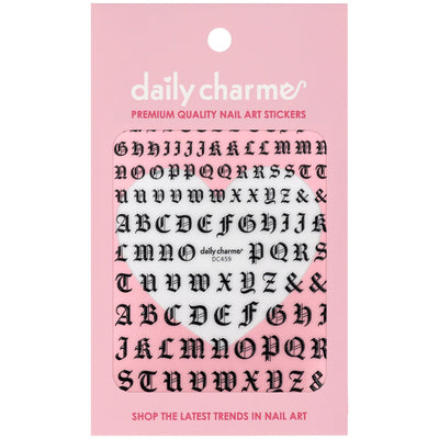 Daily Charme - Nail Art Sticker - Gothic Letters - Nail Art at Beyond Polish