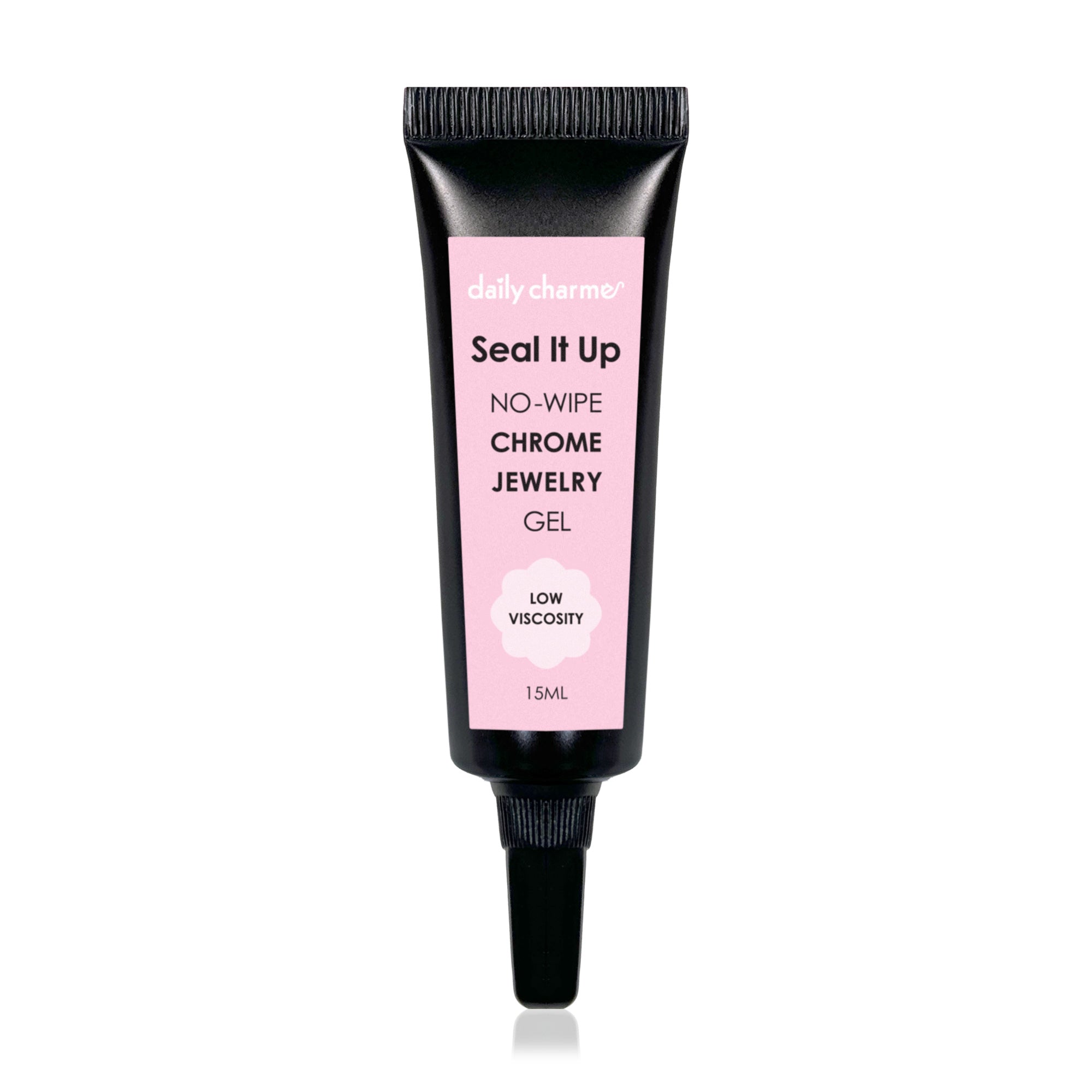 Daily Charme - Seal It Up No-Wipe Chrome Jewelry Gel / Low Viscosity / 15ml - Nail Art at Beyond Polish
