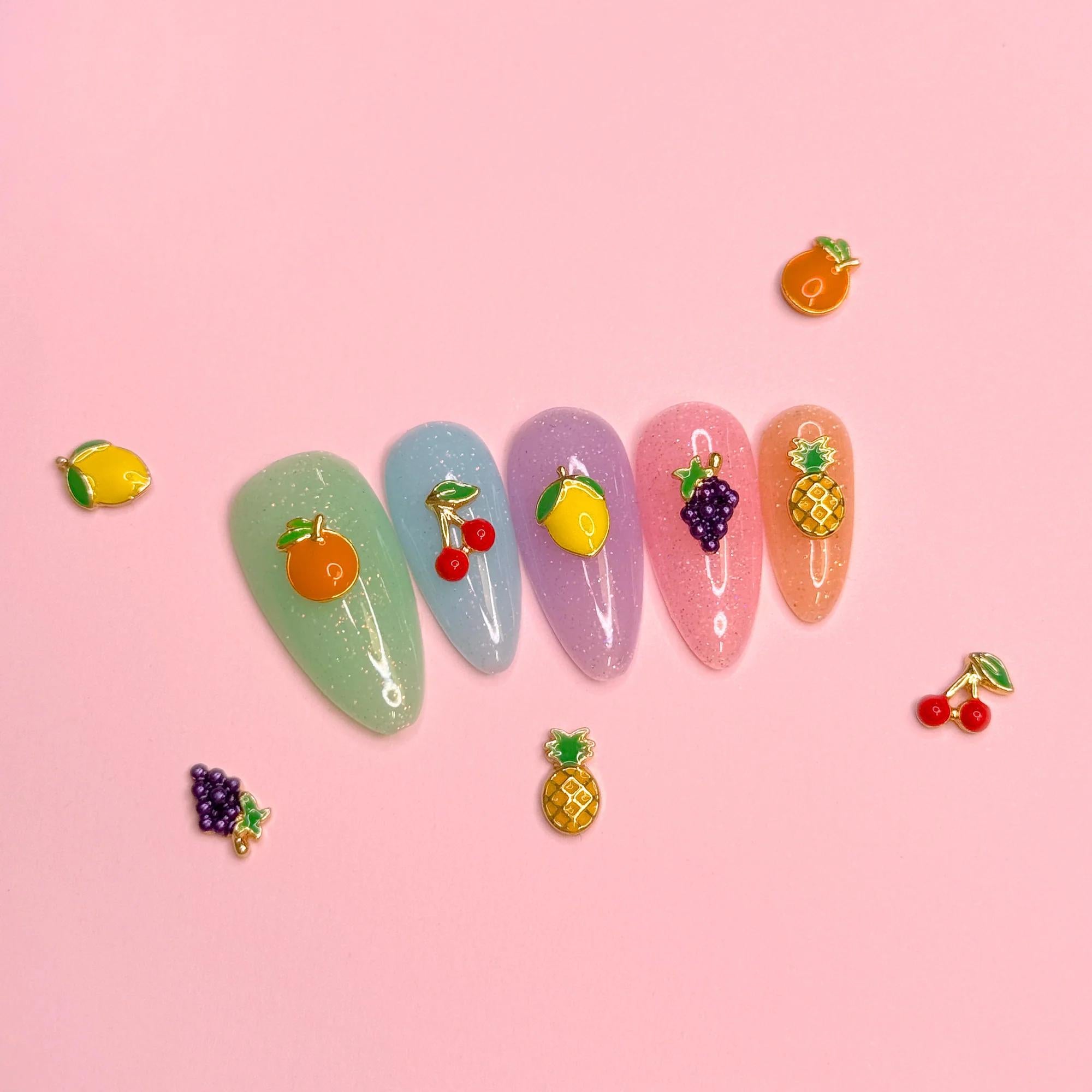 Daily Charme - Sugar Grapes Nail Charm / Gold - Nail Art at Beyond Polish