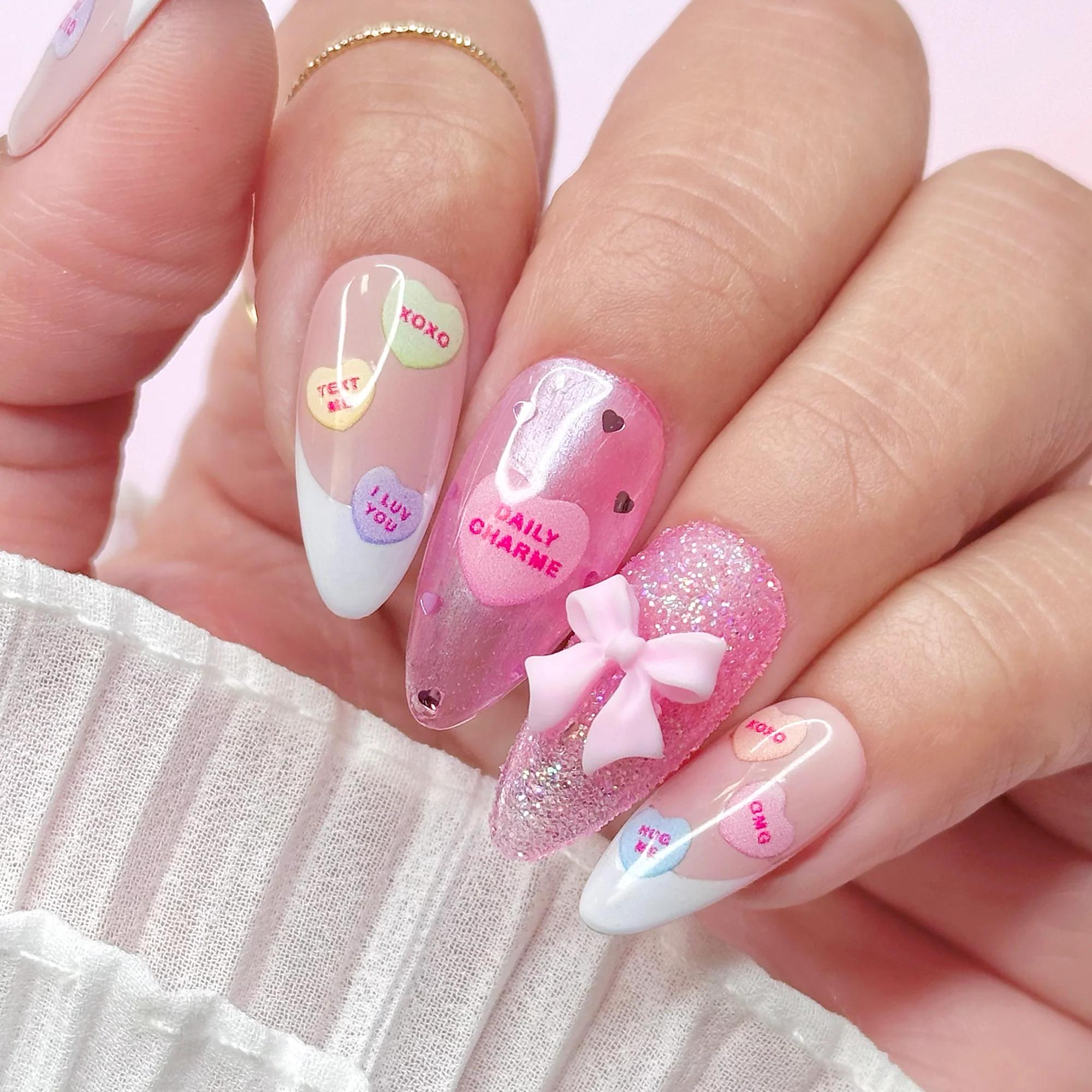 Daily Charme - Valentine 3D Embossed Nail Art Sticker Sweet Talk - Nail Art at Beyond Polish