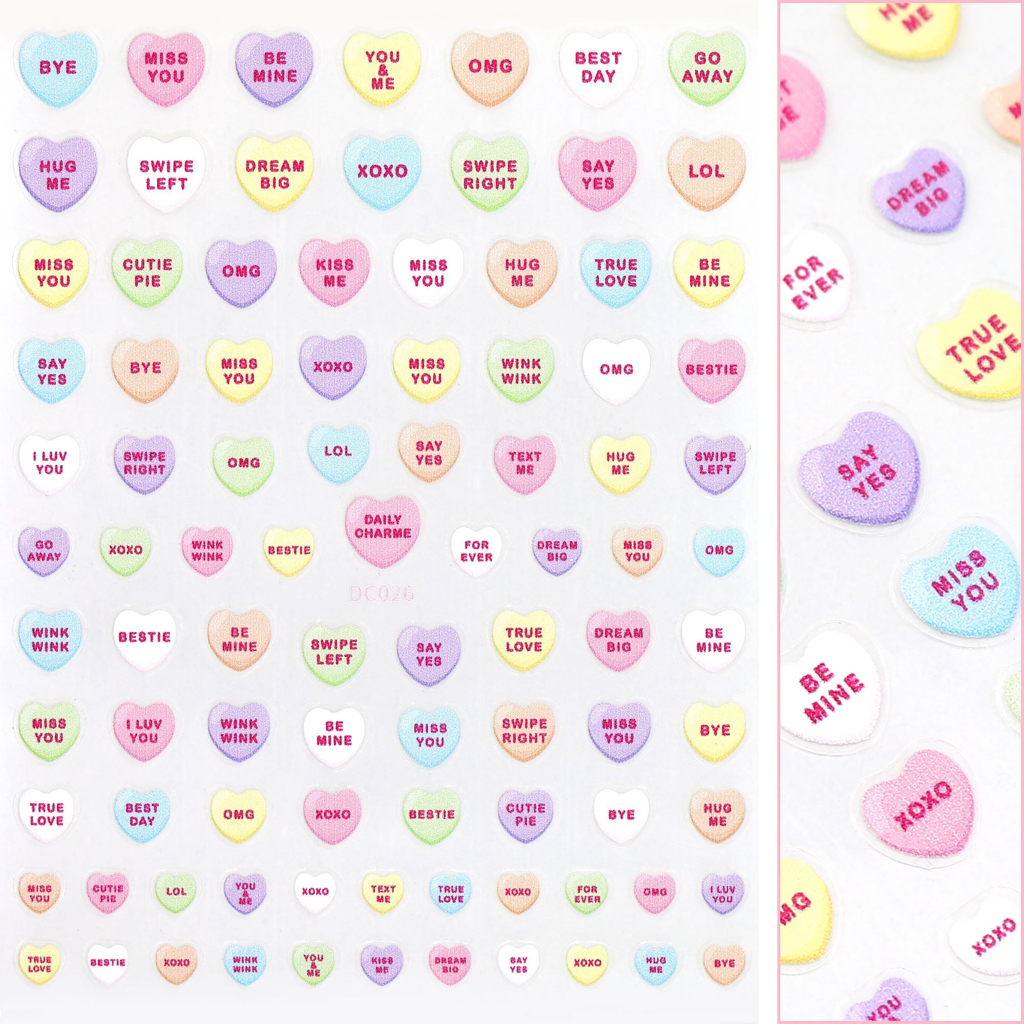 Daily Charme - Valentine 3D Embossed Nail Art Sticker Sweet Talk - Nail Art at Beyond Polish