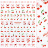 Daily Charme - Valentine Bejeweled Nail Art Sticker - Coquette Cherry