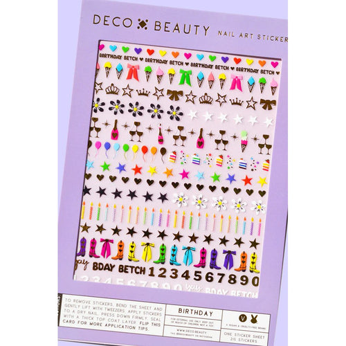 Deco Beauty - Nail Art Stickers - Birthday