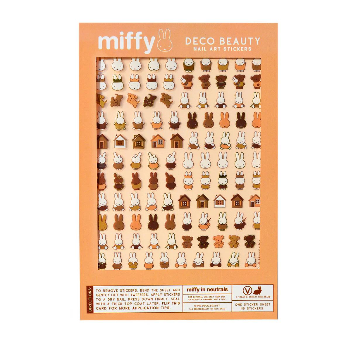 Deco Beauty - Nail Art Stickers - Miffy In Neutrals - Nail Art at Beyond Polish