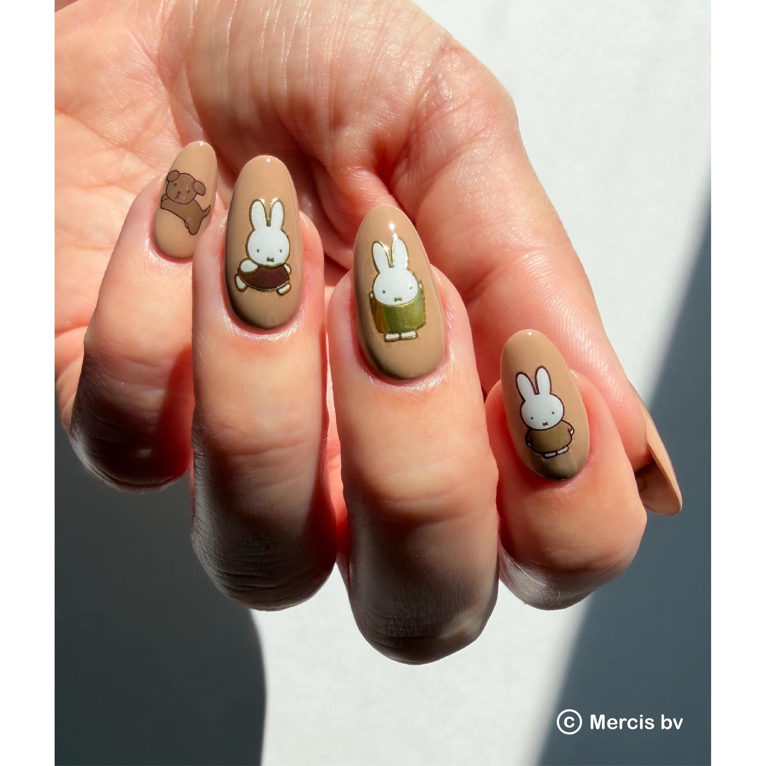 Deco Beauty - Nail Art Stickers - Miffy In Neutrals - Nail Art at Beyond Polish