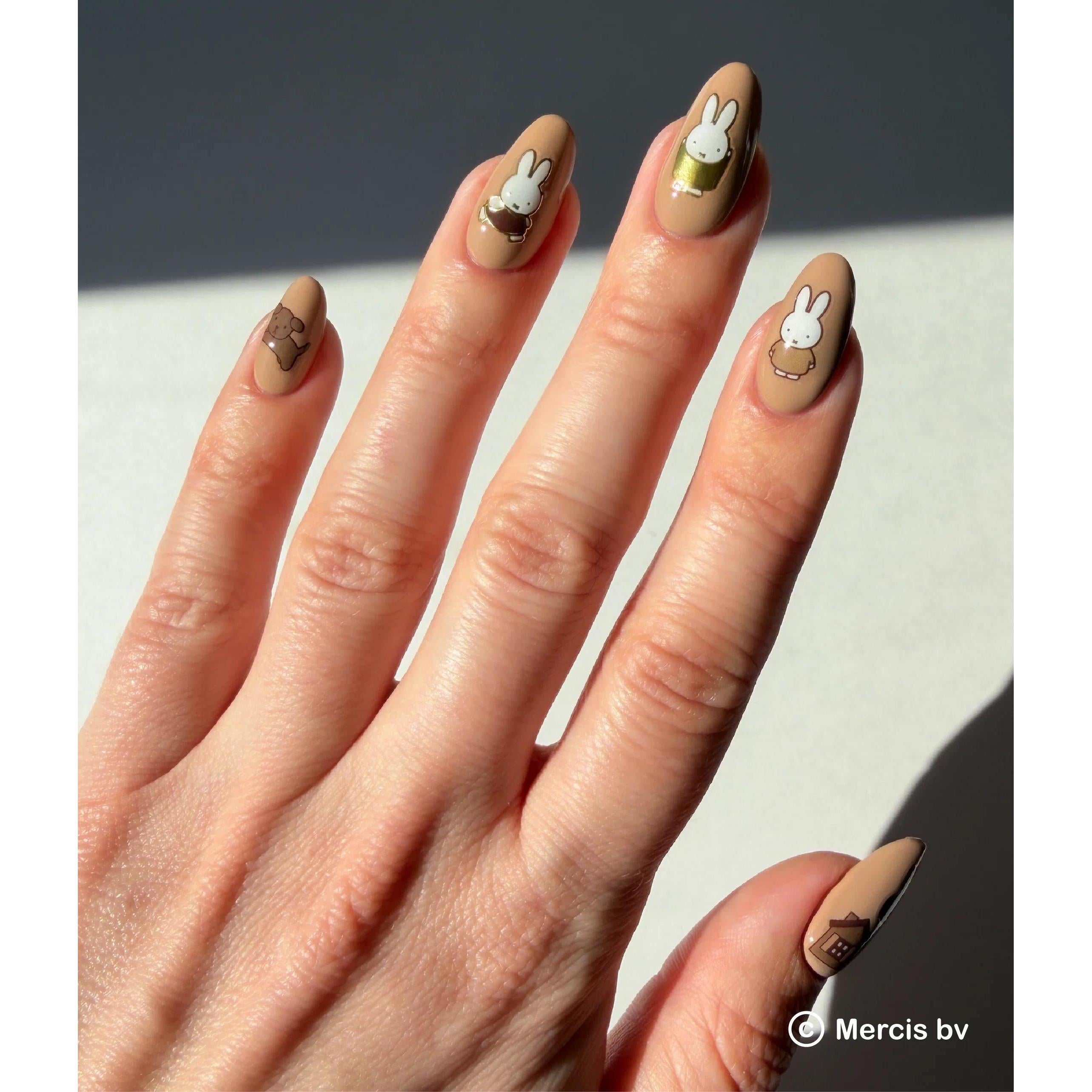 Deco Beauty - Nail Art Stickers - Miffy In Neutrals - Nail Art at Beyond Polish