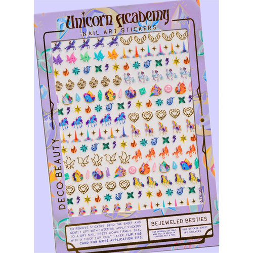 Deco Beauty - Nail Art Stickers - Unicorn Academia - Bejeweled Besties