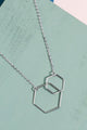 Double Hex Necklace - Necklaces at Beyond Polish