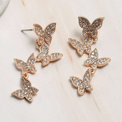 Flutter of Butterflies Drop Earrings