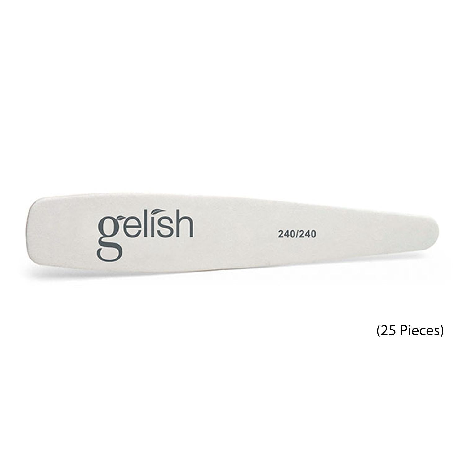 Gelish - 240/240 Thin Wooden File - (25 pc) - Manicure & Pedicure Tools at Beyond Polish