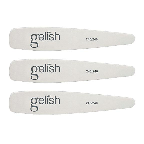 Gelish - 240/240 Thin Wooden File - (3 pc) - Manicure & Pedicure Tools at Beyond Polish