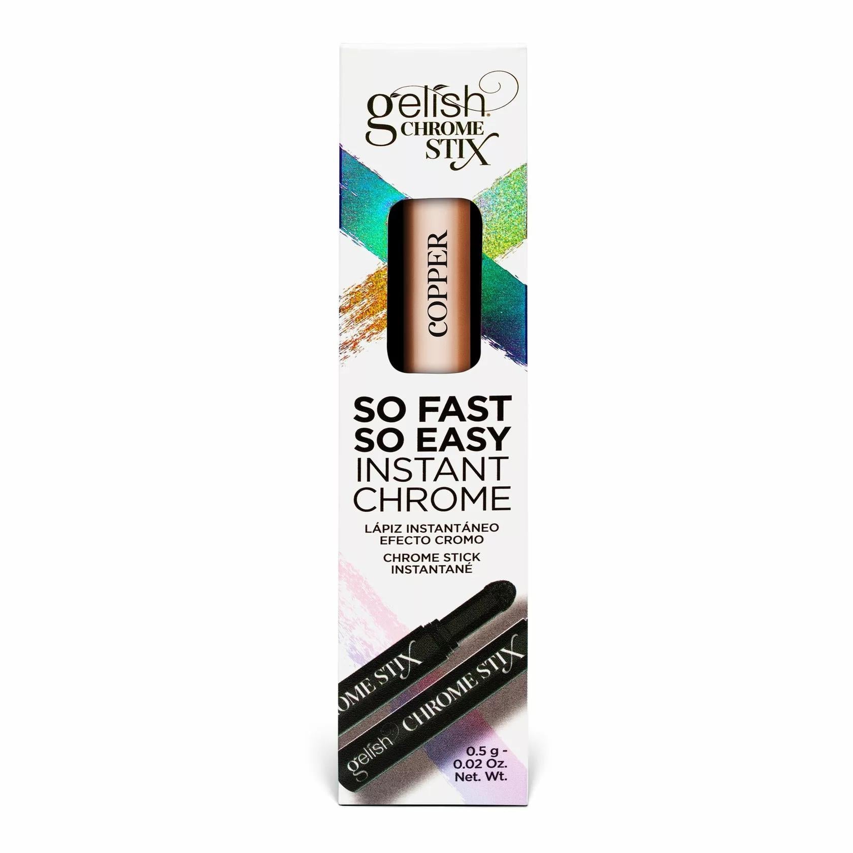 Gelish - Chrome Stix - Copper - Nail Art at Beyond Polish