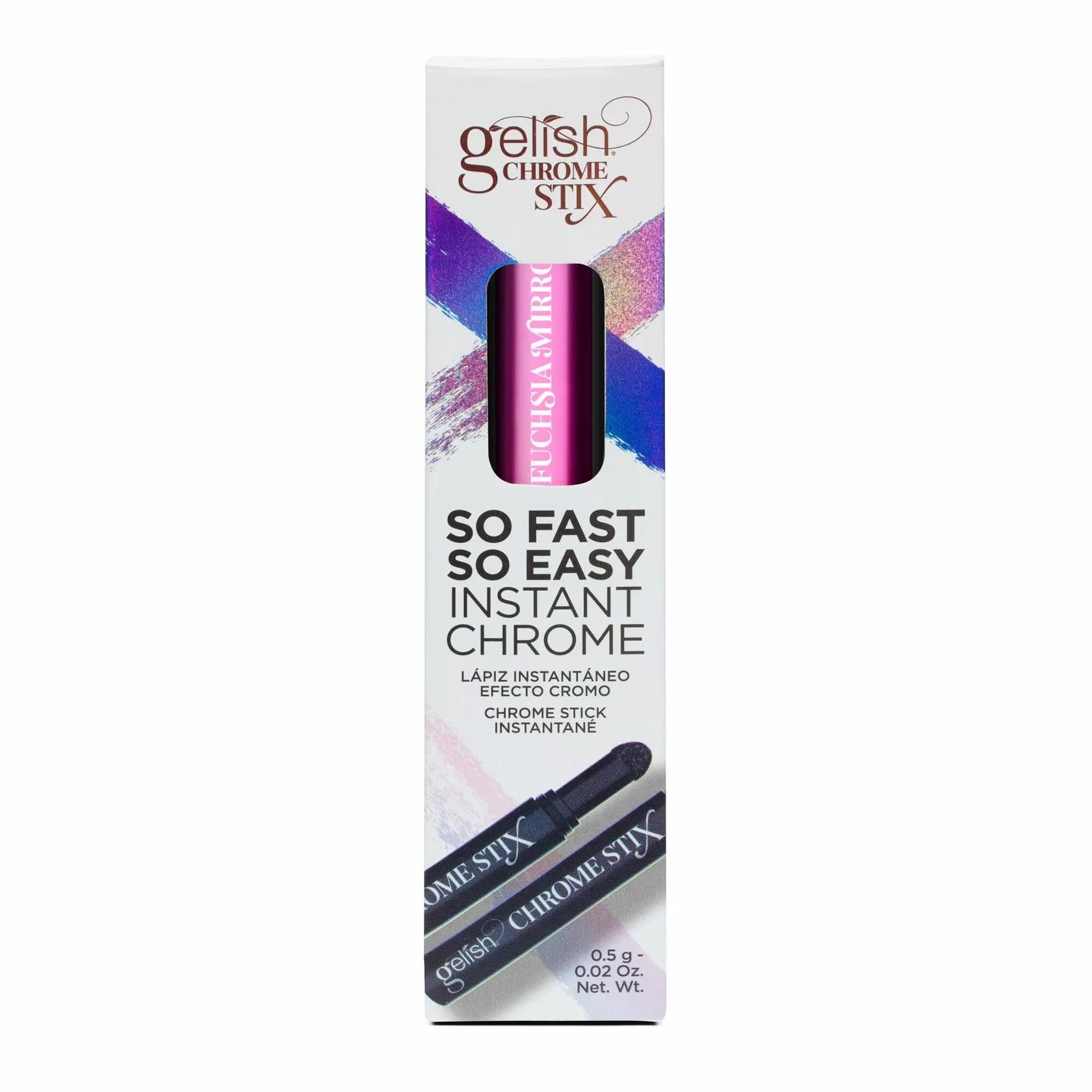 Gelish - Chrome Stix - Fuchsia Mirror - Nail Art at Beyond Polish