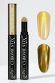 Gelish - Chrome Stix - Gold Holographic - Nail Art at Beyond Polish