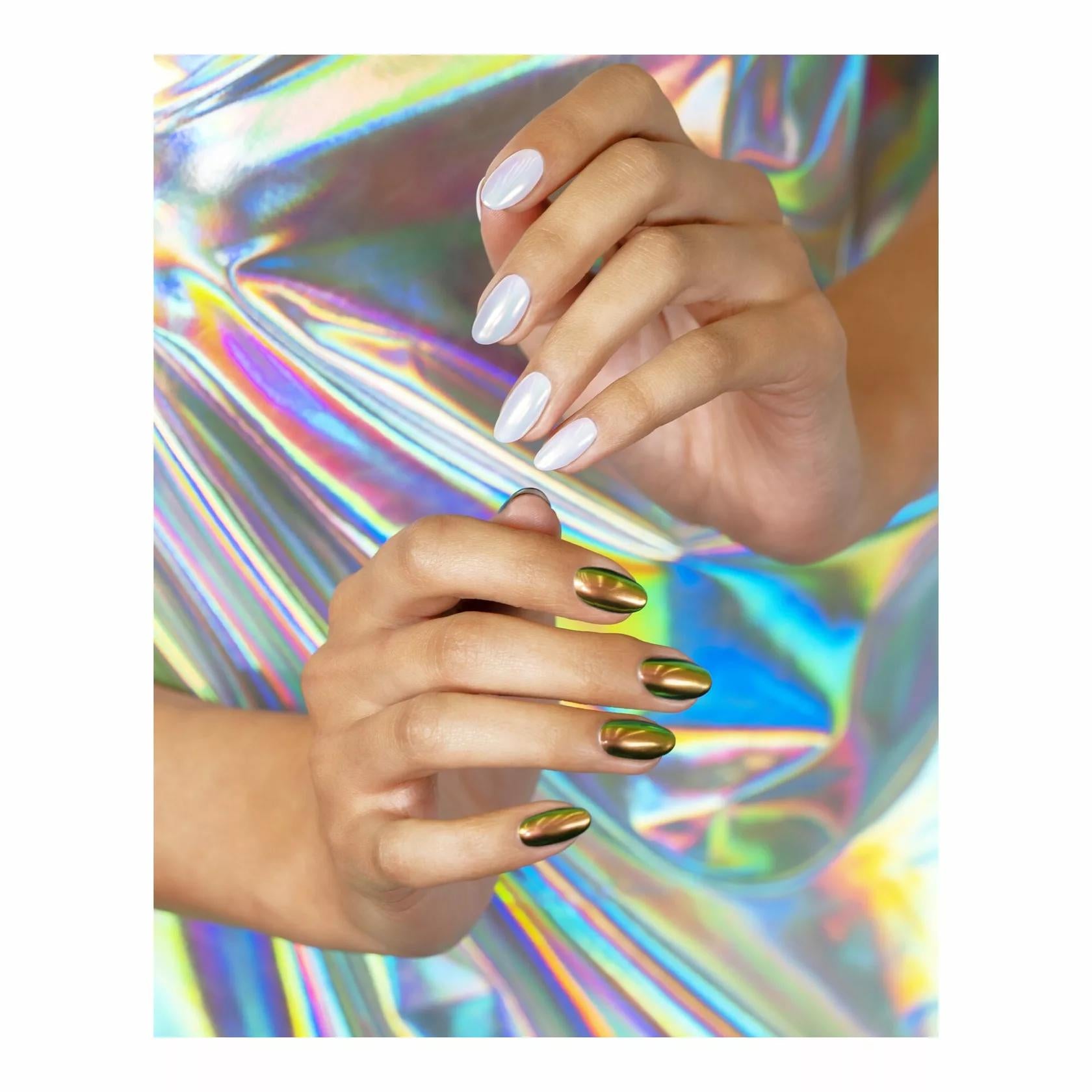 Gelish - Chrome Stix - Pink Opal - Nail Art at Beyond Polish