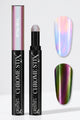 Gelish - Chrome Stix - Pink Opal - Nail Art at Beyond Polish