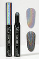 Gelish - Chrome Stix - Silver Holographic - Nail Art at Beyond Polish