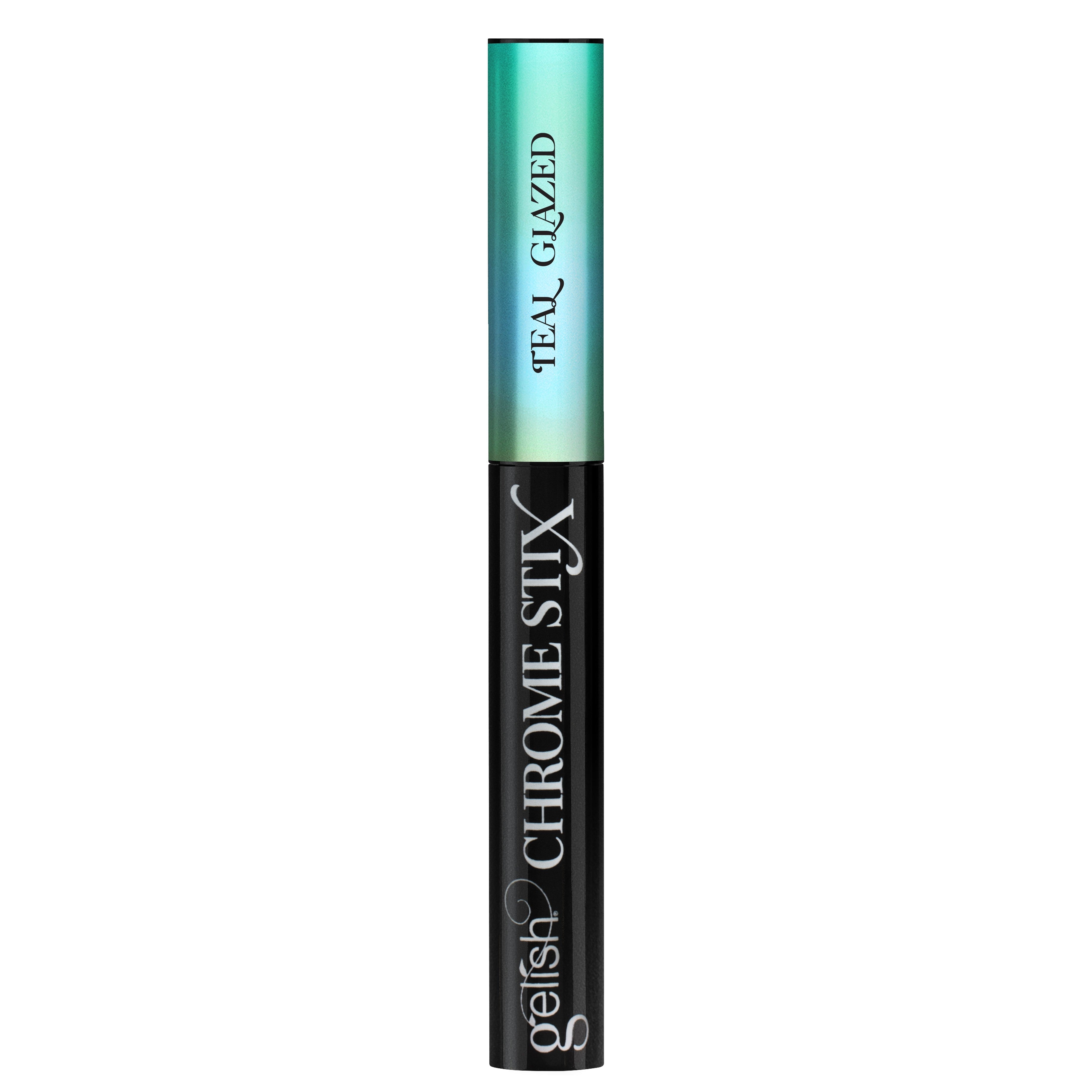 Gelish - Chrome Stix - Teal Glazed - Nail Art at Beyond Polish