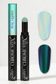 Gelish - Chrome Stix - Teal Glazed - Nail Art at Beyond Polish