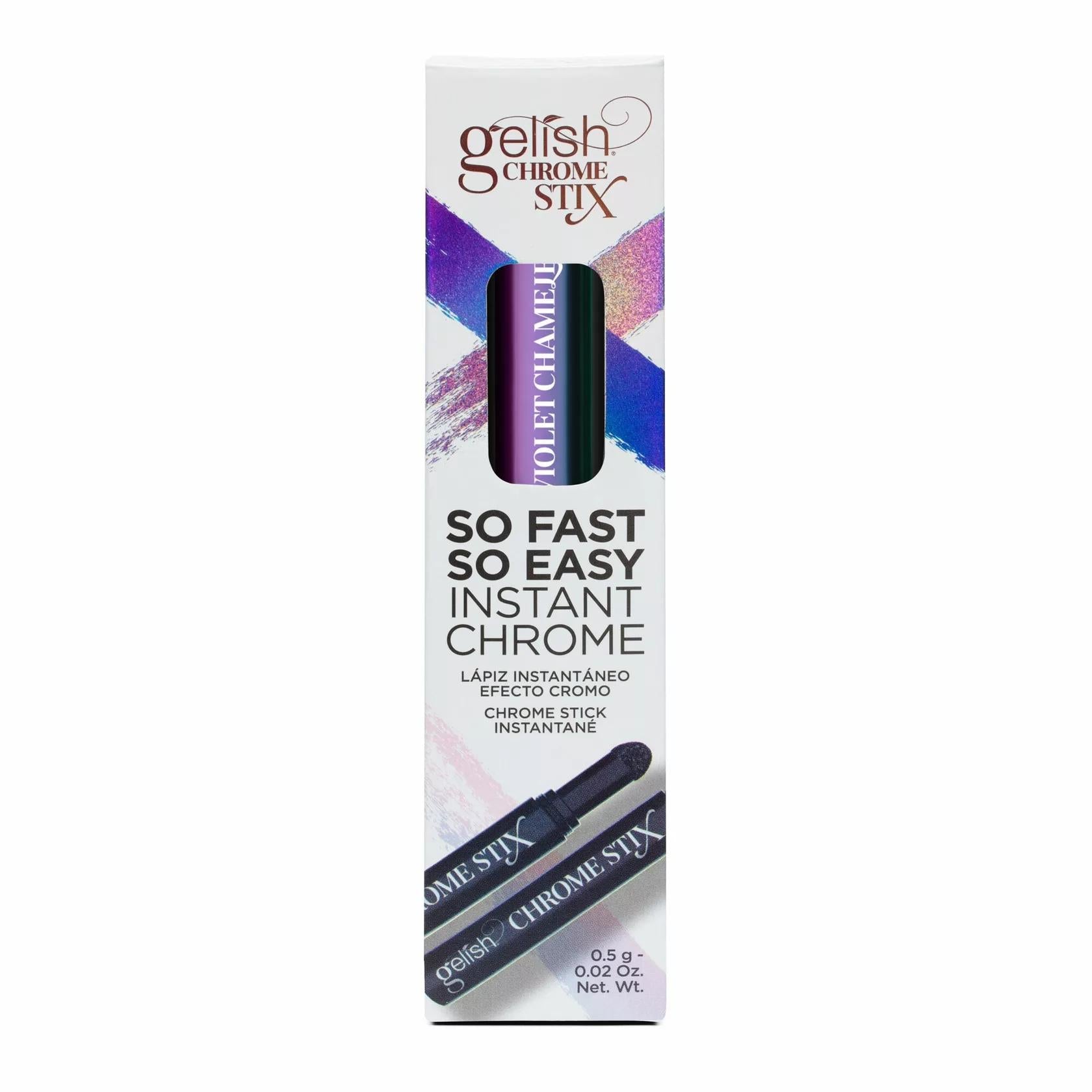 Gelish - Chrome Stix - Violet Chameleon - Nail Art at Beyond Polish