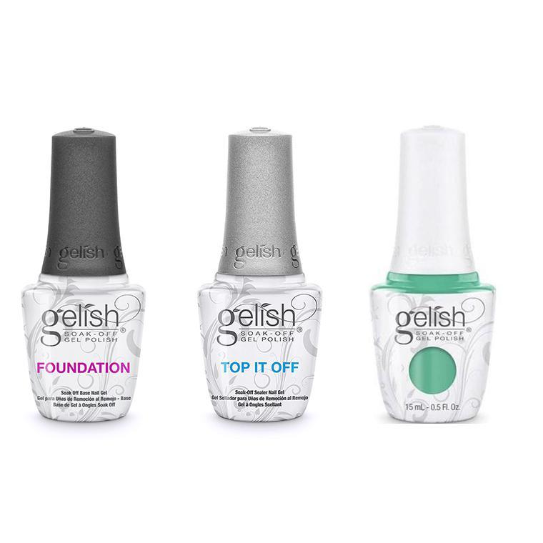 Gelish Combo - Base, Top & A Mint Of Spring - Gel Polish at Beyond Polish
