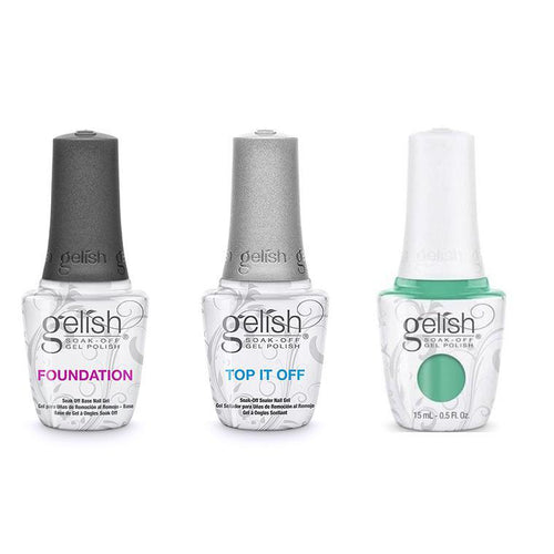 Gelish Combo - Base, Top & A Mint Of Spring