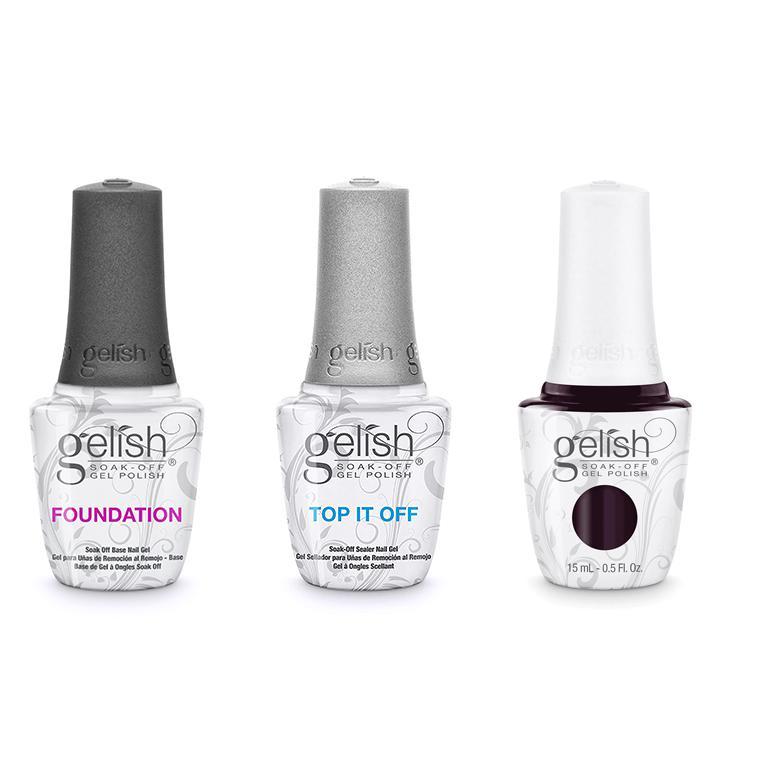 Gelish Combo - Base, Top & Bella's Vampire - Gel Polish at Beyond Polish