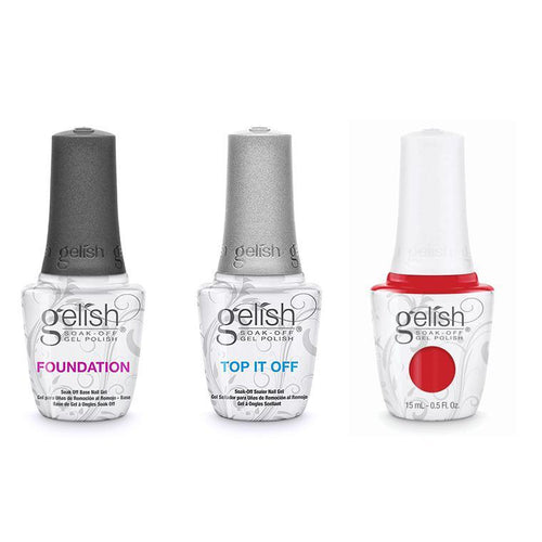Gelish Combo - Base, Top & Fire Cracker
