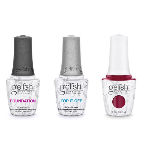 Gelish Combo - Base, Top & Hello Merlot!