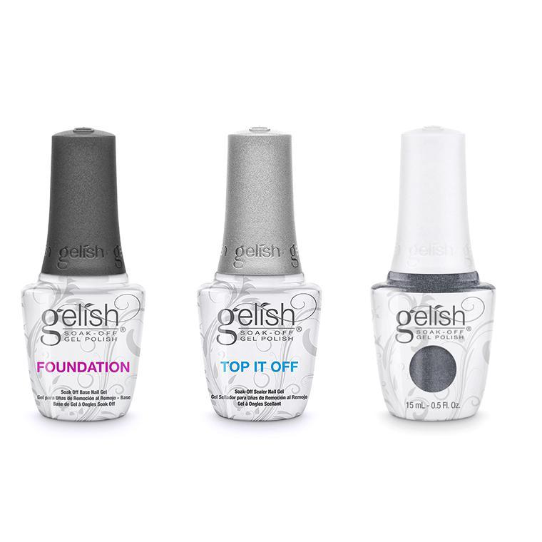 Gelish Combo - Base, Top & Midnight Caller - Gel Polish at Beyond Polish