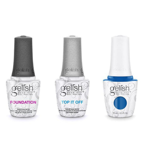 Gelish Combo - Base, Top & Ooba Ooba Blue