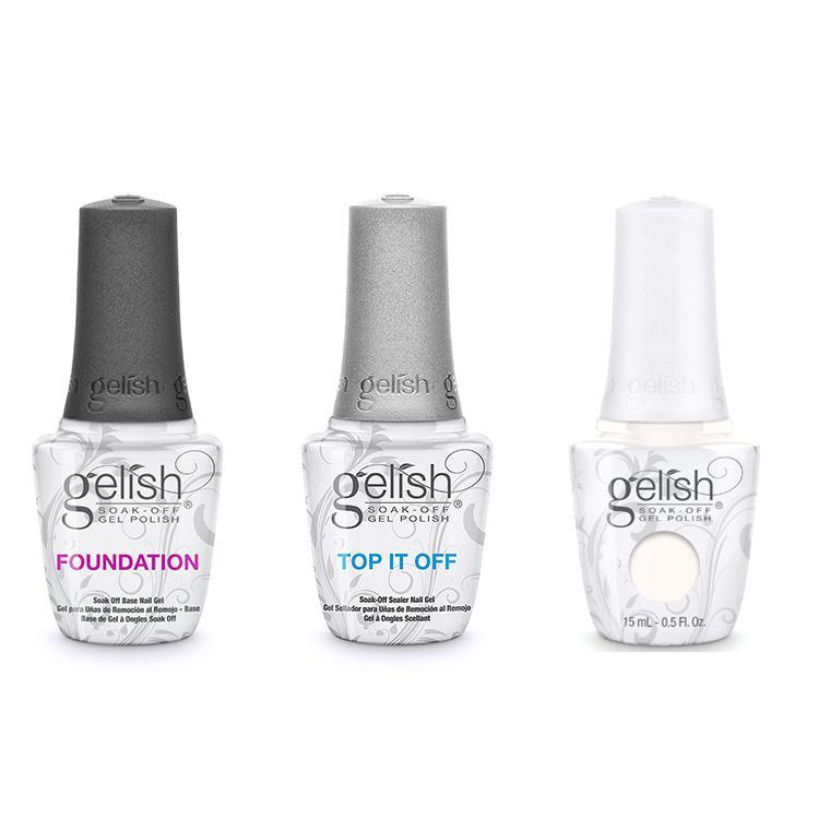 Gelish Combo - Base, Top & Sheek White - Gel Polish at Beyond Polish