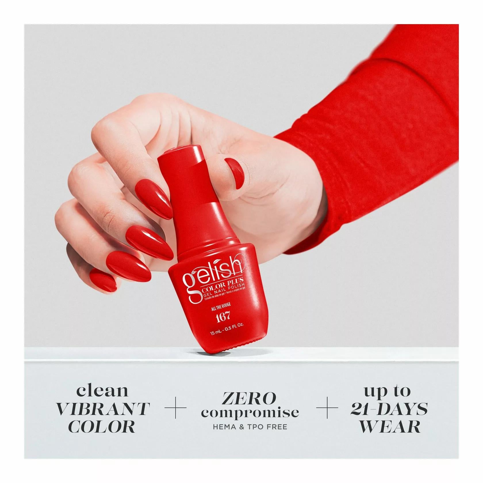 Gelish Gel Color Plus - All The Rouge 0.5 oz - Gel Polish at Beyond Polish