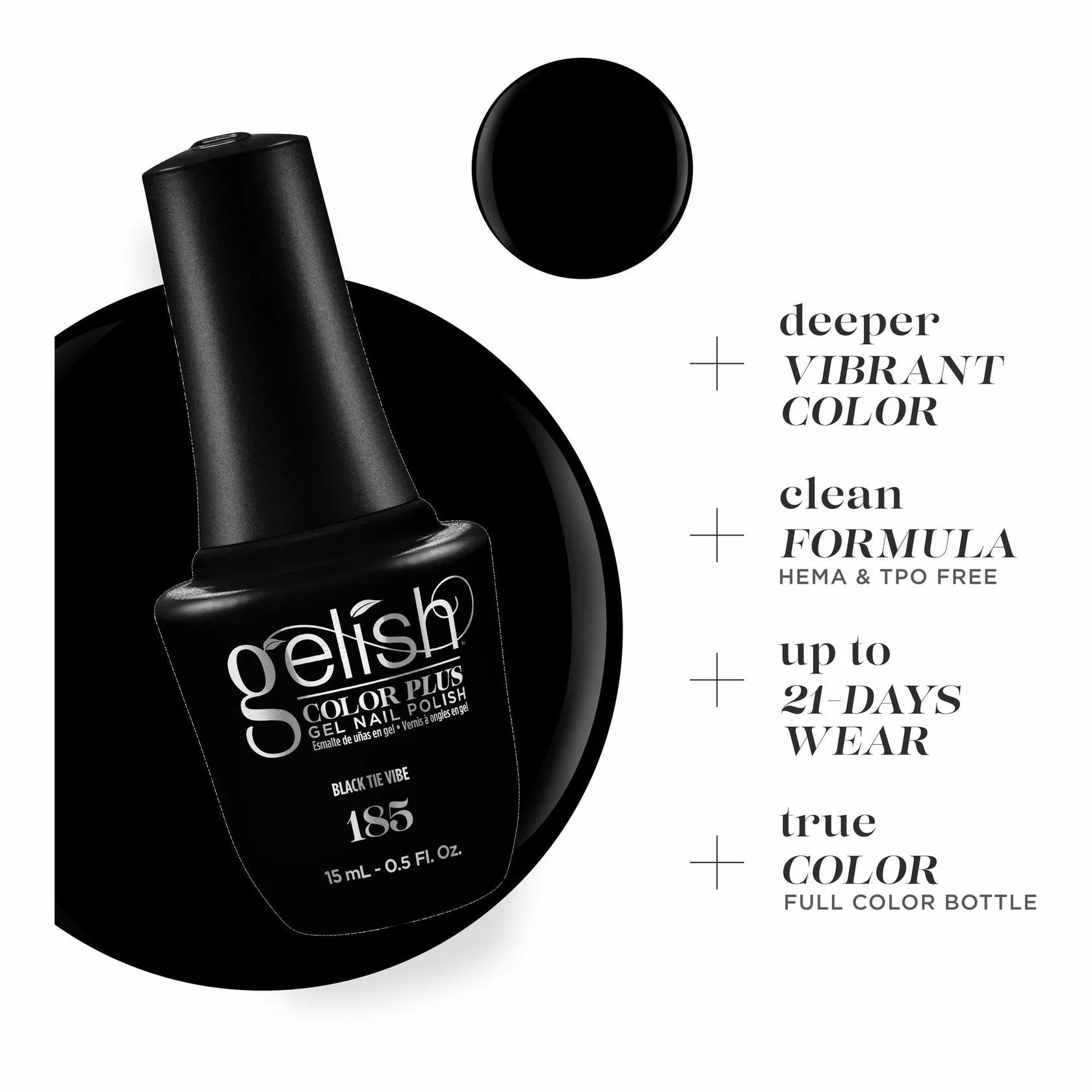 Gelish Gel Color Plus - Black Tie Vibe 0.5 oz - Gel Polish at Beyond Polish