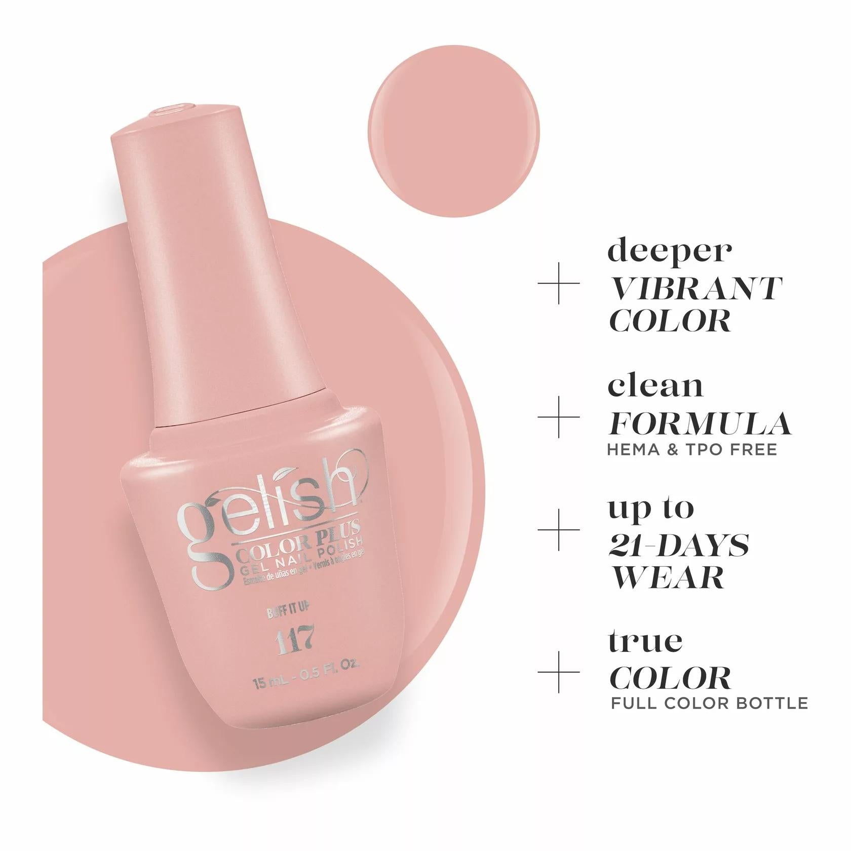 Gelish Gel Color Plus - Buff It Up 0.5 oz - Gel Polish at Beyond Polish