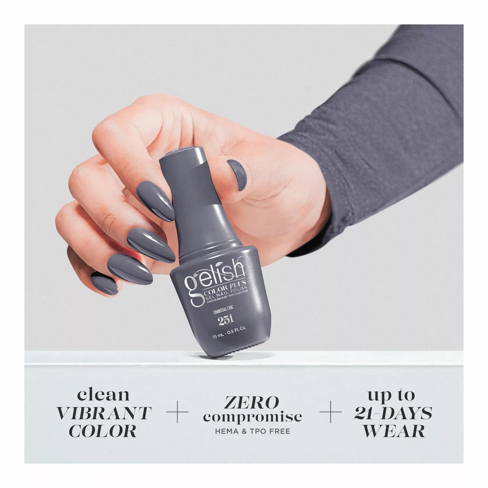 Gelish Gel Color Plus - Charcoal Chic 0.5 oz - Gel Polish at Beyond Polish