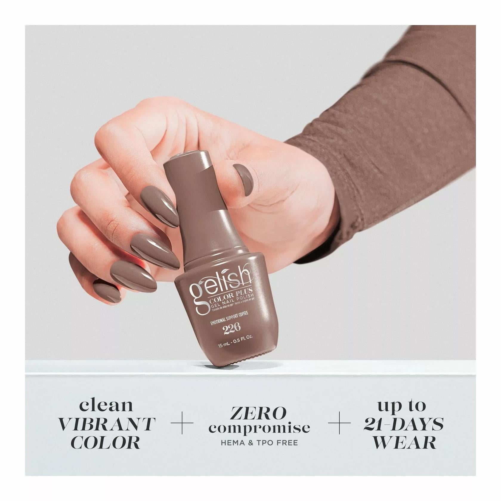 Gelish Gel Color Plus - Emotional Support Coffee 0.5 oz - Gel Polish at Beyond Polish