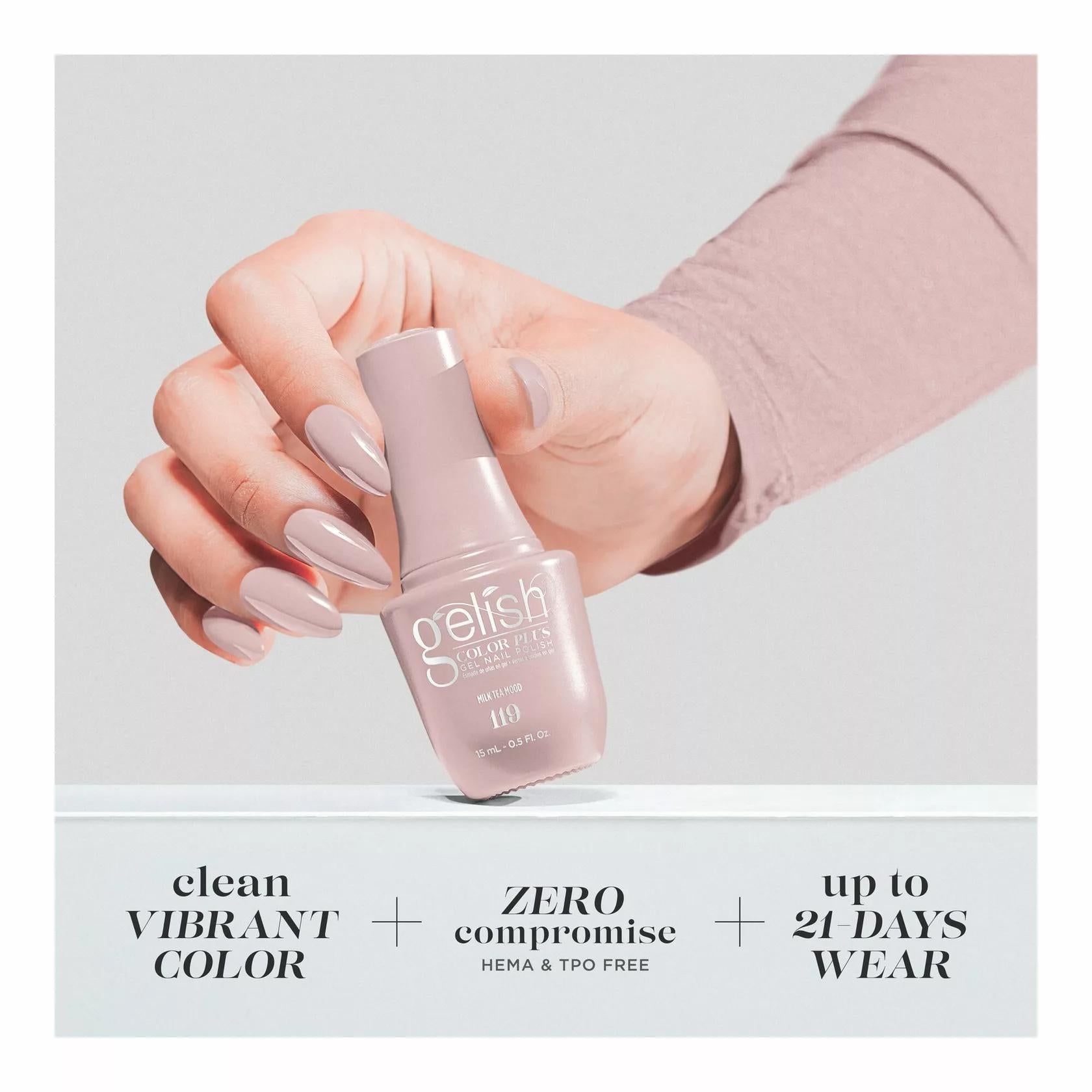 Gelish Gel Color Plus - Milk Tea Mood 0.5 oz - Gel Polish at Beyond Polish