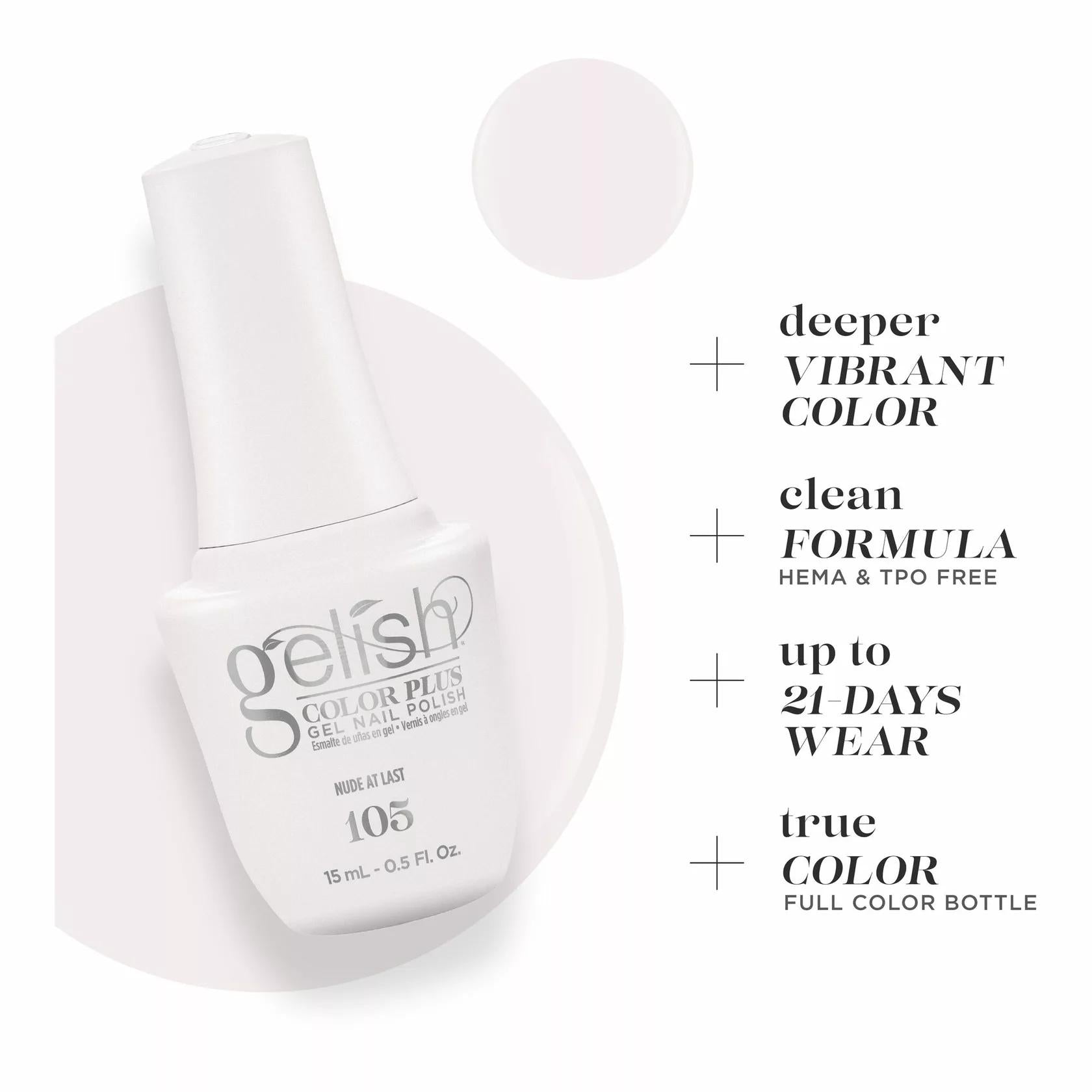 Gelish Gel Color Plus - Nude At Last 0.5 oz - Gel Polish at Beyond Polish