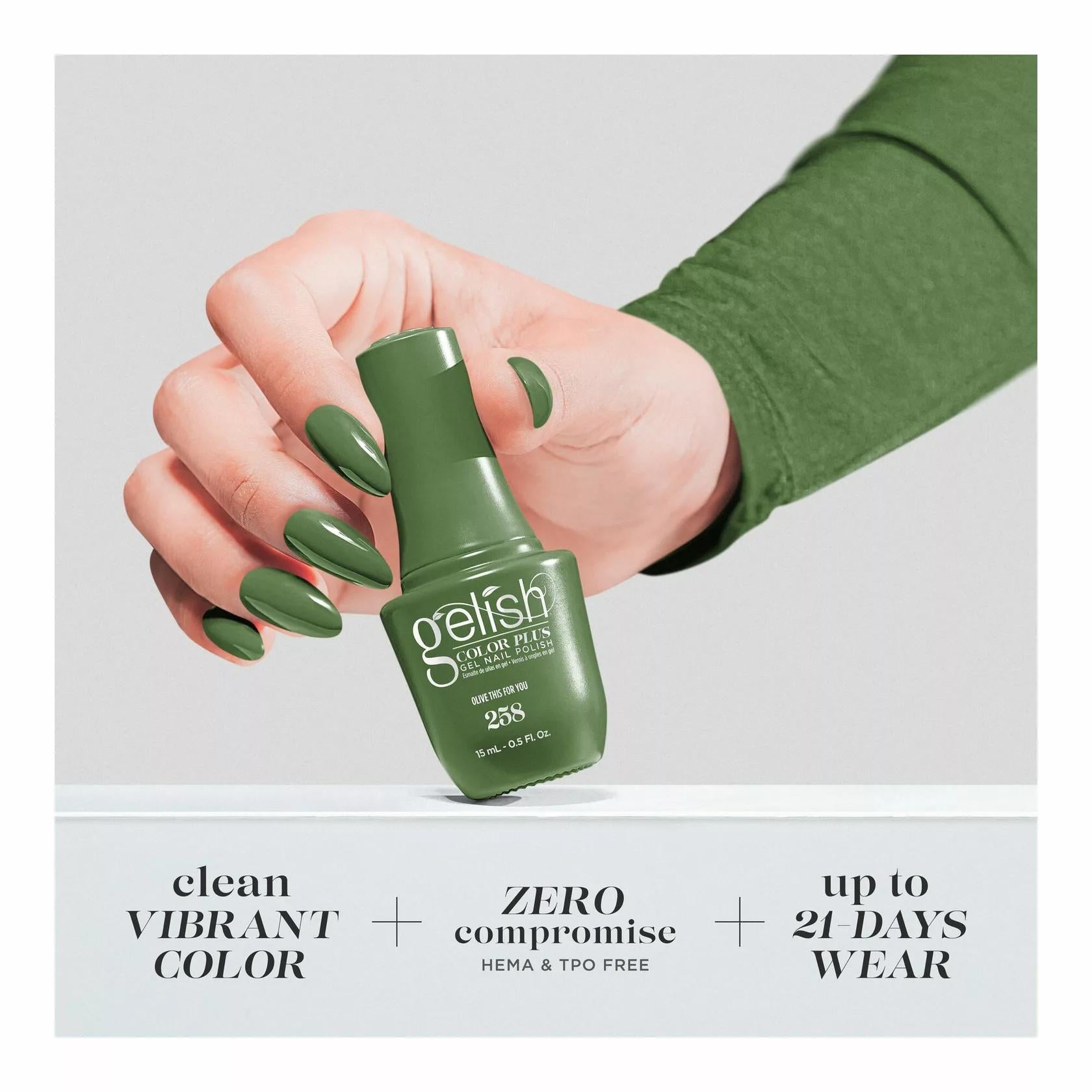 Gelish Gel Color Plus - Olive This For You 0.5 oz - Gel Polish at Beyond Polish