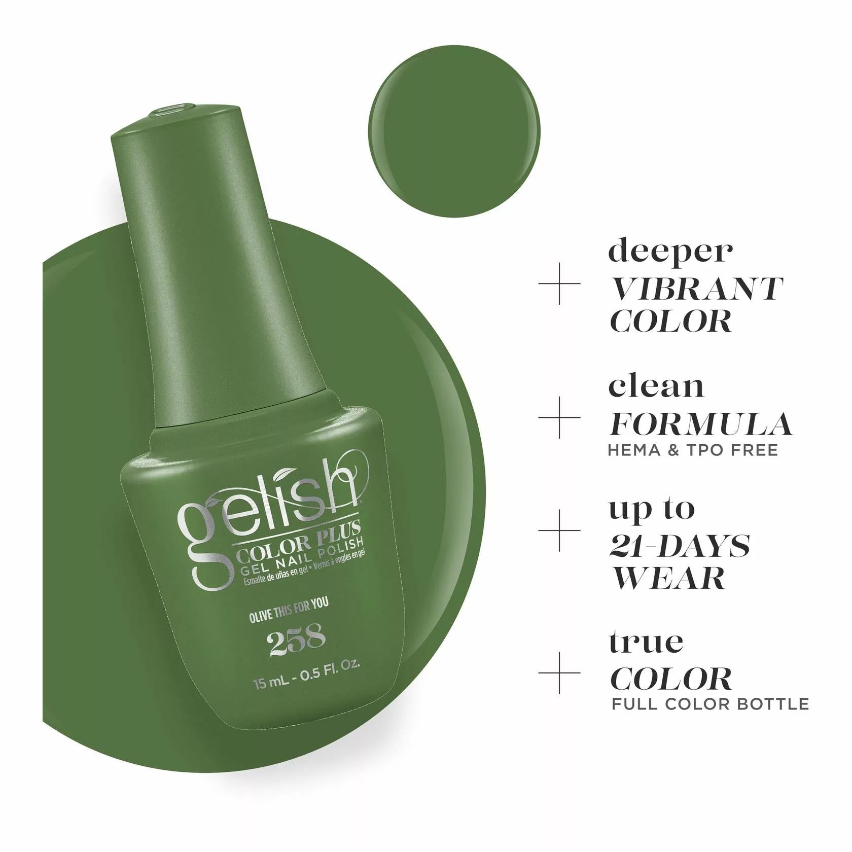 Gelish Gel Color Plus - Olive This For You 0.5 oz - Gel Polish at Beyond Polish