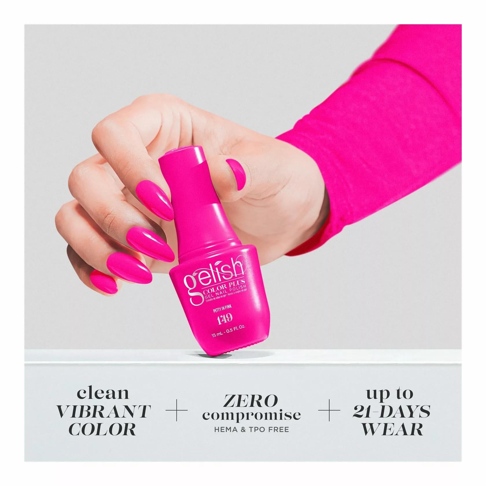 Gelish Gel Color Plus - Petty In Pink 0.5 oz - Gel Polish at Beyond Polish