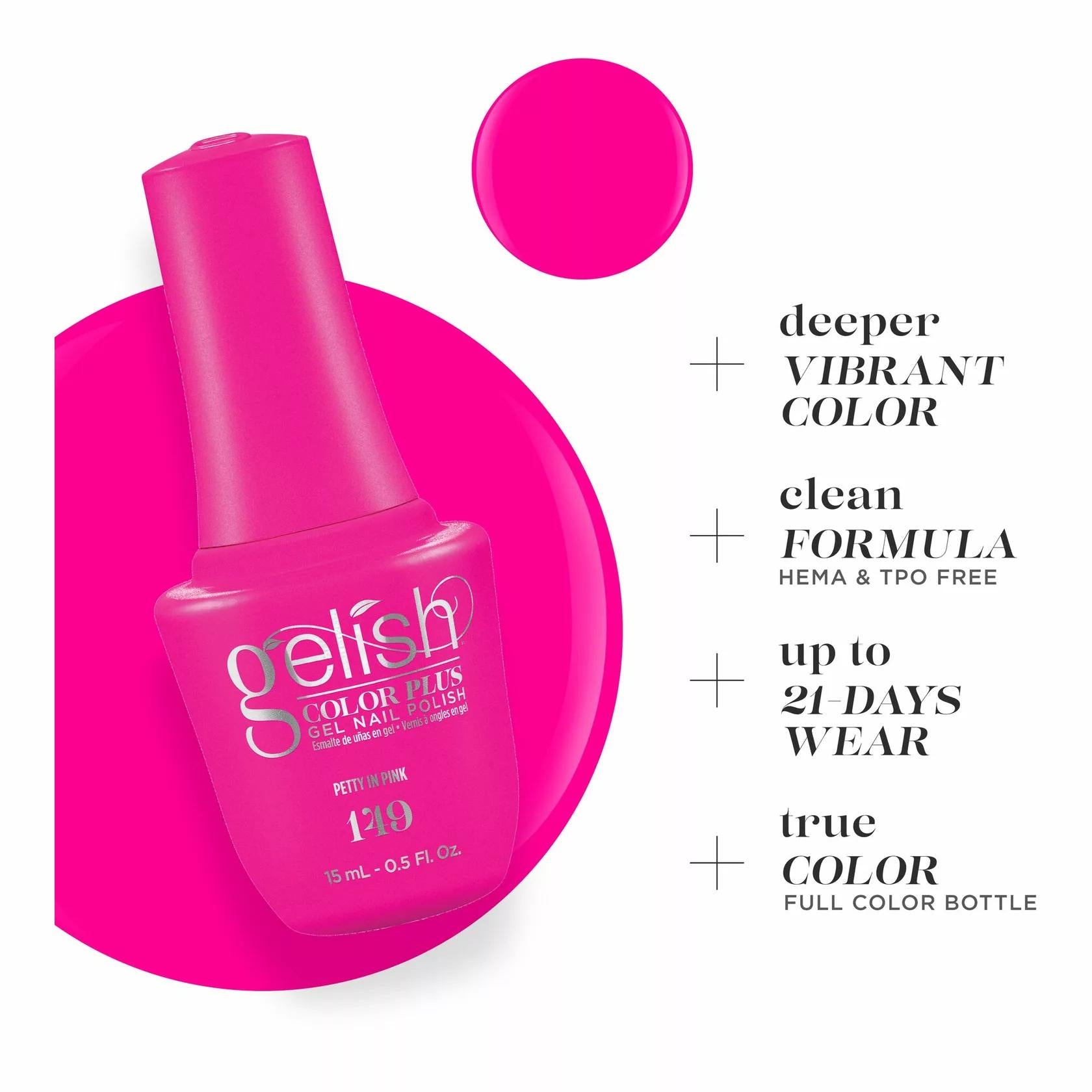 Gelish Gel Color Plus - Petty In Pink 0.5 oz - Gel Polish at Beyond Polish