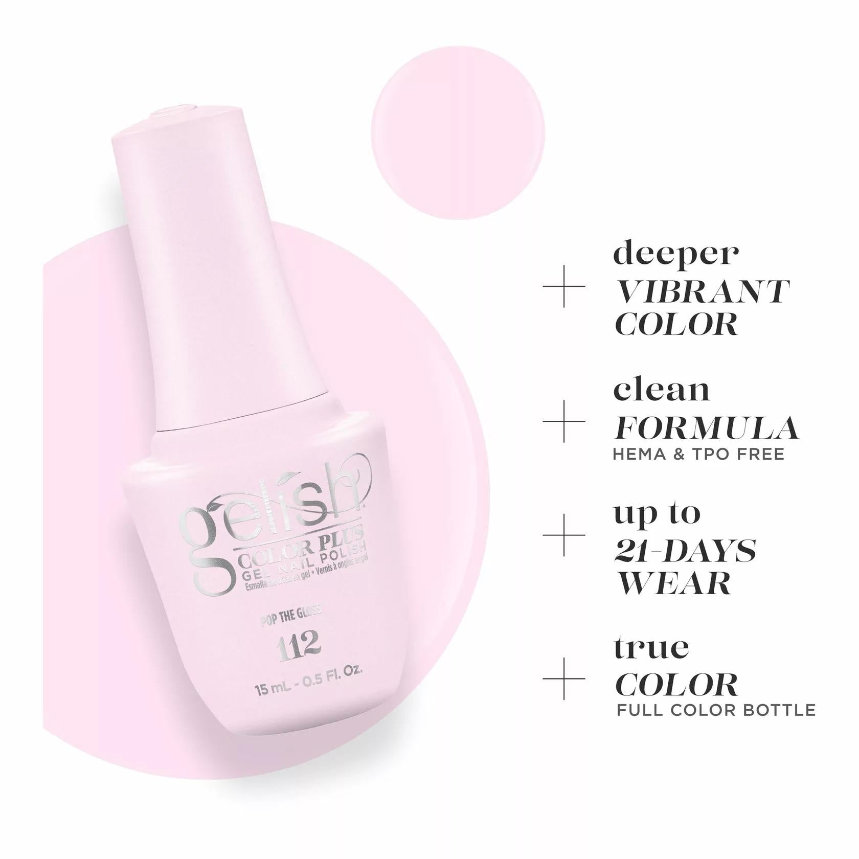 Gelish Gel Color Plus - Pop The Gloss 0.5 oz - Gel Polish at Beyond Polish