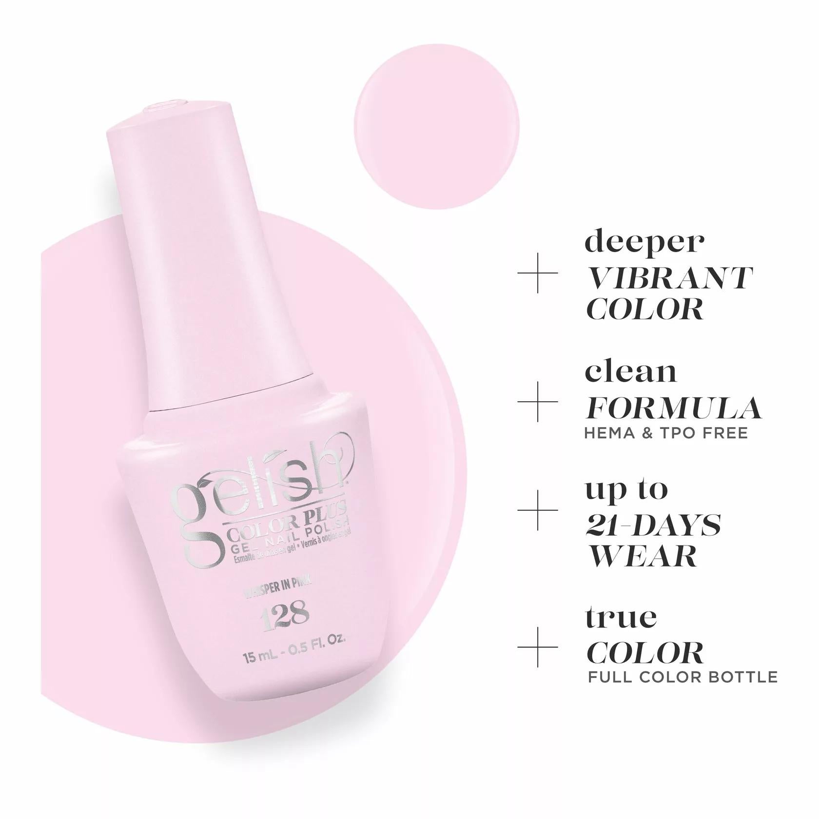 Gelish Gel Color Plus - Whisper In Pink 0.5 oz - Gel Polish at Beyond Polish