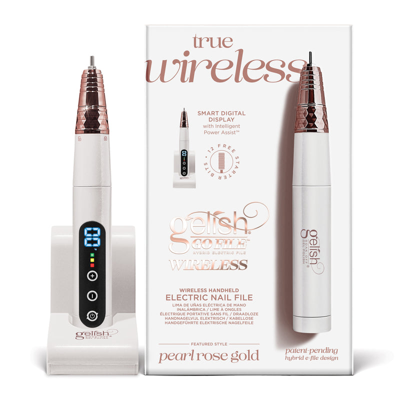 Gelish - Go File Wireless E-File - Pearl Rose Gold - Manicure & Pedicure Tools at Beyond Polish