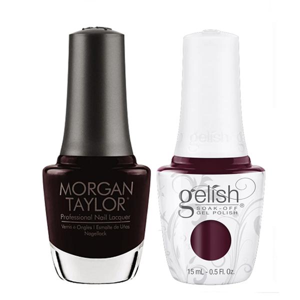 Gelish & Morgan Taylor Combo - Black Cherry Berry - Gel & Lacquer Polish at Beyond Polish