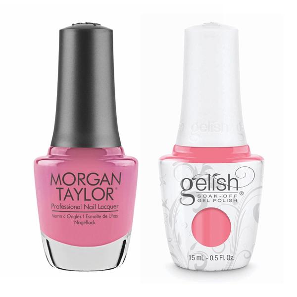 Gelish & Morgan Taylor Combo - Rose-y Cheeks - Gel & Lacquer Polish at Beyond Polish